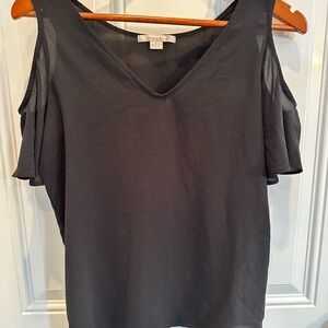 Women's Black Cold Shoulder Top